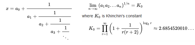 Khinchins constant